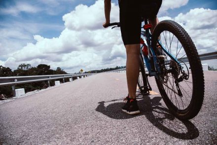 Cycliste en extérieur