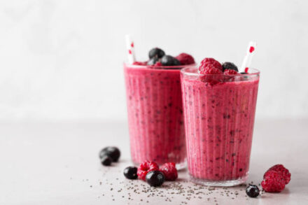 smoothie aux fruits rouges