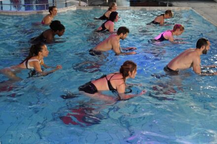 cours d'aquabike dans la salle de sport WSC Aix-en-Provence