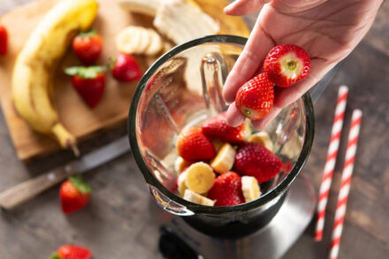 blender avec fraises